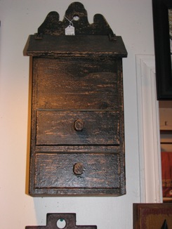 black primitive cupboard
