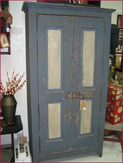blue cabinet