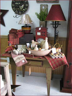 mustard side table
