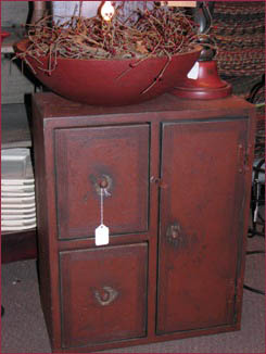 red cupboard