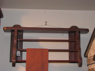 red hanging rack