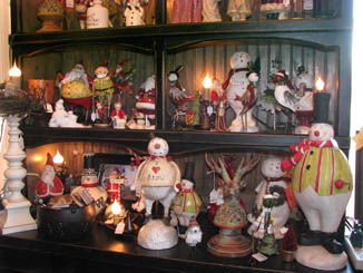 Display of figurines