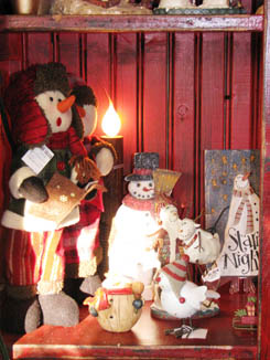 Snowmen in Red cupboard