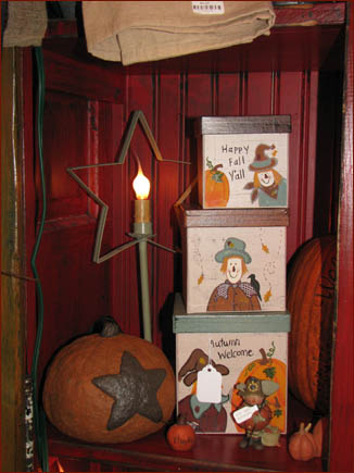 Pumpkin and boxes