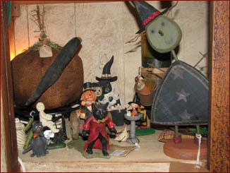 Witch and figurines